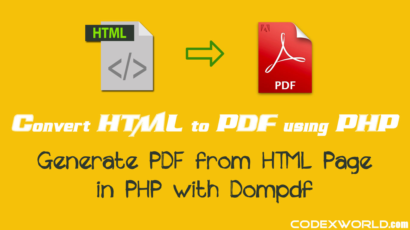 How To Change Html To Pdf